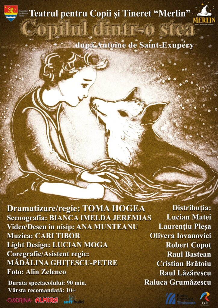 Teatrul pentru Copii și Tineret Merlin prezintă premierea spectacolului Copilul dintr-o stea